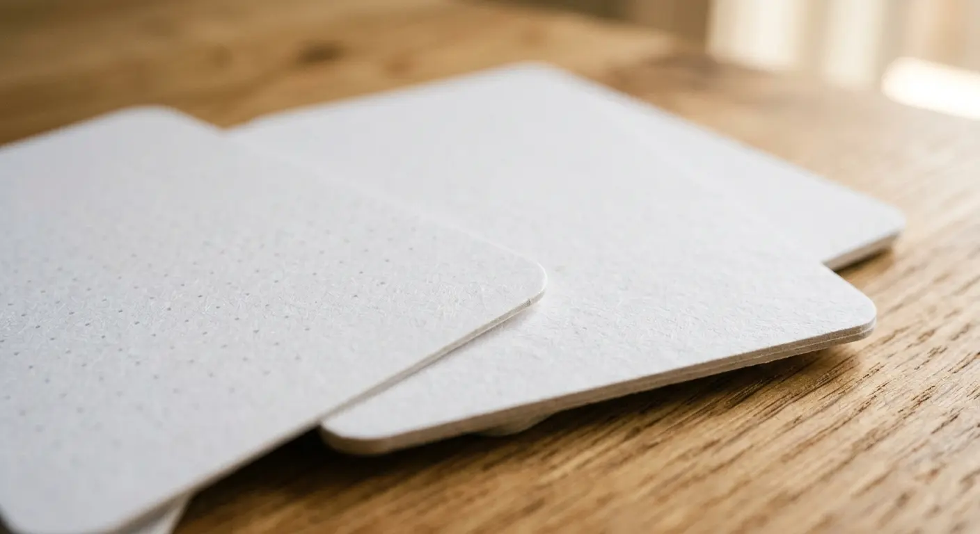 Close-up of Noto Cards showing paper quality and dot grid